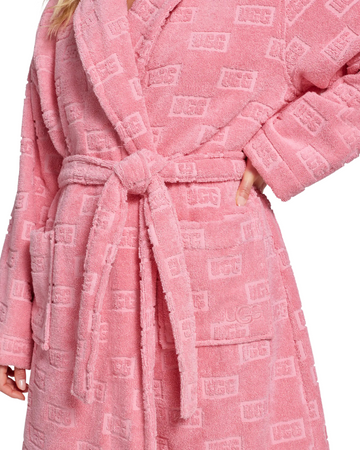 UGG 1152746 Macaron UGGBlock Jacquard Lenore Terry Robe myselflingerie.com